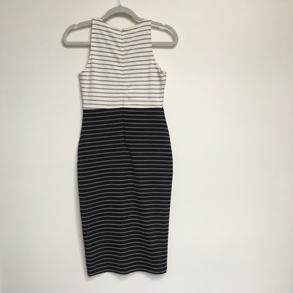 ASOS black and white striped midi dress - Picture 6 of 7